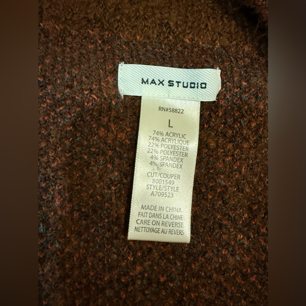 Max Studio Colorblock Patchwork Open Cardigan in … - image 4